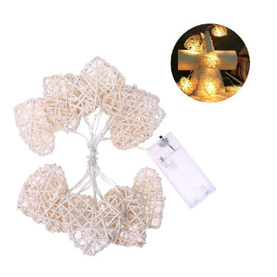 

10Led Rattan Fish Moon HeartStar Fariy String Lights for Christmas Holiday Wendding Party Night Living Bedroom Decor