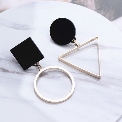 

New Fashion Exaggerated Big Circle Round Drop Earrings for Women Studs Gold Color Earring Club Party Jewelry Punk oorbellen