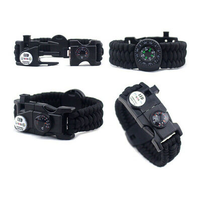 

Military Paracord Survival Sport Swimming Wrist Watch Tactical Bracelet Outdoor