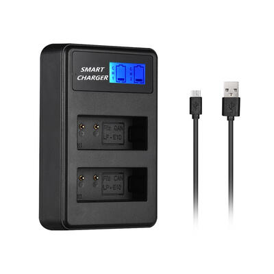 

LP-E10 LCD Display Dual USB Port Smart Battery Charger for Canon EOS 1100D