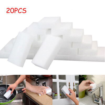 

Siaonvr 20Pcs White Magic Sponge Eraser Cleaning Melamine Foam Cleaner Kitchen Pad