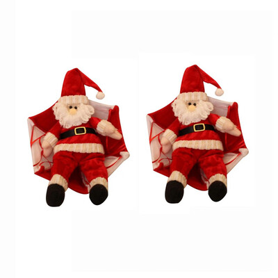 

Tailored 2PC Santa Claus Snowman In Parachute Christmas Tree Hanging Ornament Decoration