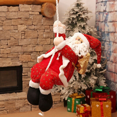 

Funny Christmas Santa Claus Climbing Rope Market Showcase Tree Hanging Decor