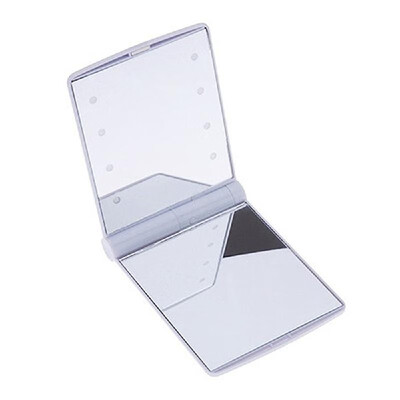 

Portable Makeup Mirror LED Illuminated Tote Pack Foldable Duplex Mirror with 23A12V Battery