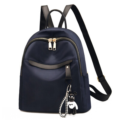 

Shoulder bag female 2019 new Korean casual wild multi-function backpack bear pendant zipper shoulder bag