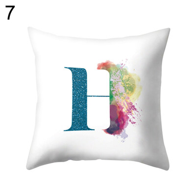 

Colorful Capital Letter Throw Pillow Case Sofa Bed Cushion Cover Home Car Decor