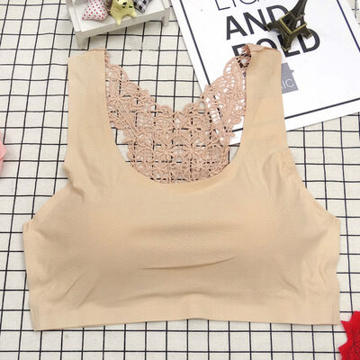 

Seamless Lace Padded Bra Womens Beauty Back Tube Tops Ladies Bra