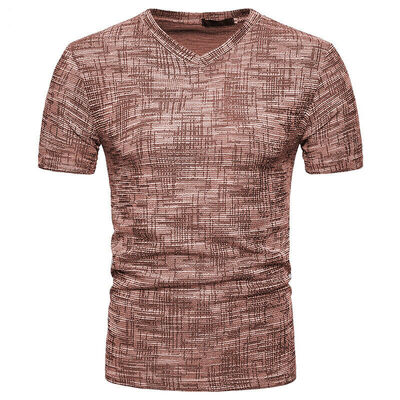 

Men Gym Tight Tops T-Shirt Short Sleeve Slim Fit V-Neck Casual Fitness -2XL