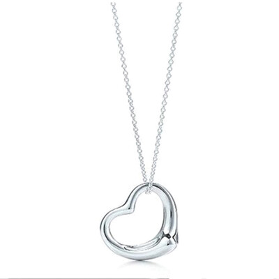 

New Style Jewelry Necklace Silver Color Peach Heart-Plated Pendant Necklaces Best Friends Gifts For Women