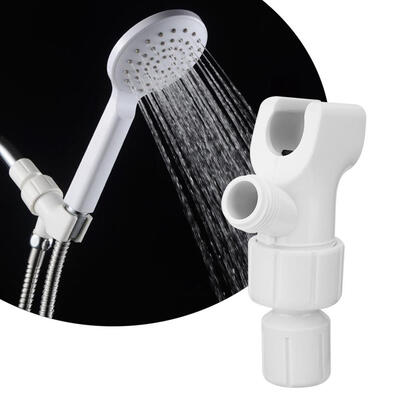 

Greensen Adjustable ABS Shower Holder Bracket Organizer Bathroom Three-way Socket Water SeparatorShower Bracket Shower Holder