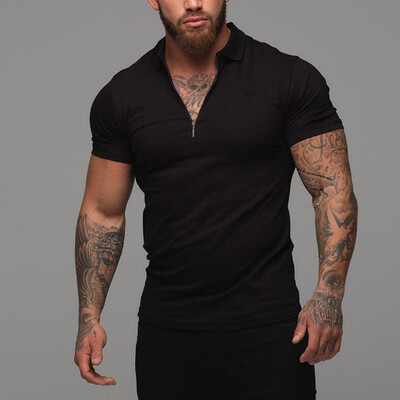 

Toponeto Mens Summer New Style Fashion Sports Fitness Collar Short Sleeves Blouse Top