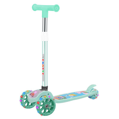 

Children scooters 2-6 years old three-wheel scooters beginners one-key folding wide wheel