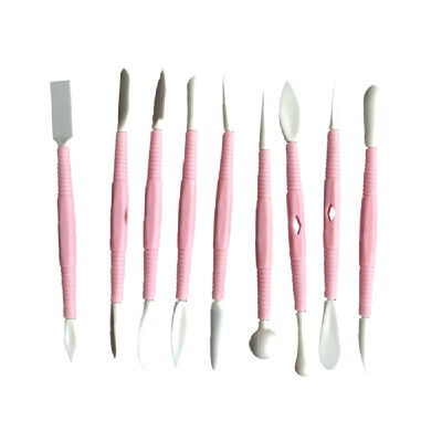 

9PCSSet Cake Baking Clay Pottery Modeling Carving Tools Kitchen Cutting Kit for Sculpture Double-end Embossing Stylus