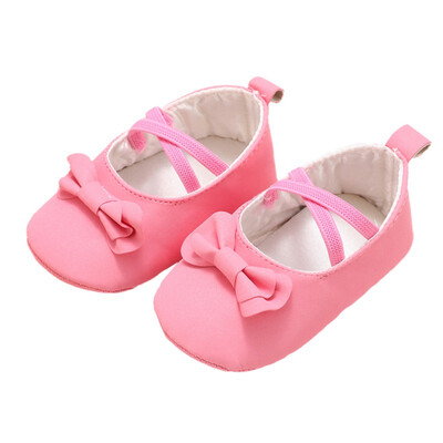 

Spring Autumn Baby Toddler The First Walker Shoes Baby Girl Shoesborn Bow Cross Elastic Band Princess Shoes