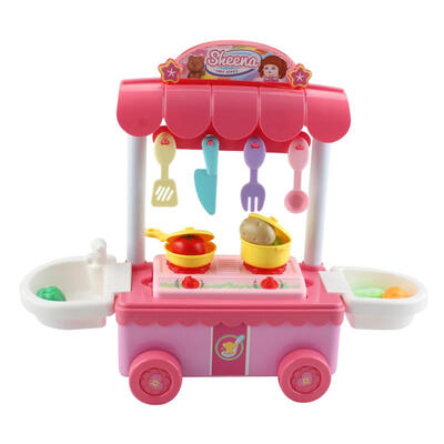 

Simulated Voice Girl Dolls Dining Car Pretend Kitchenware Educational Toy