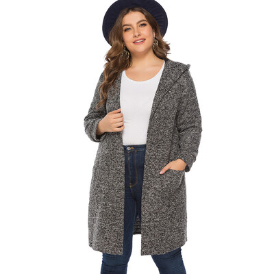 

Toponeto Women Large Size Top Cardigan Casual Pocket Long Sleeve Warm Jacket