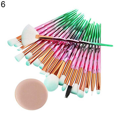 

20Pcs Color Block Makeup Brushes Loose Powder Blush Foundation Cosmetics Tools