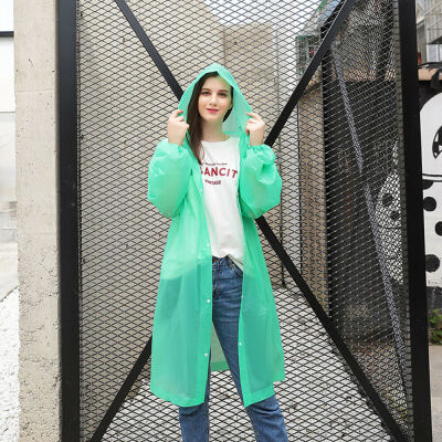 

EVA Raincoat Adult Poncho with Reusable Hood Waterproof for Festivals or Camping