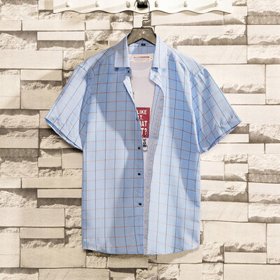 

Tailored Mens Summer Loose Casual Daily Short Sleeve Shirt Casual Blouse