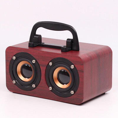 

Wooden Bluetooth Speaker Retro Subwoofer Portable Mini Wireless Speaker Support TF Card FM Radio