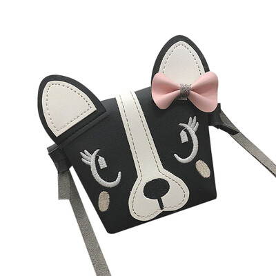 

Children Handbag For Girl Cute Bowknot Dog Shoulder Bag Baby Purse PU Leather Messenger Bag Kid Crossbody Bag Wallet T20