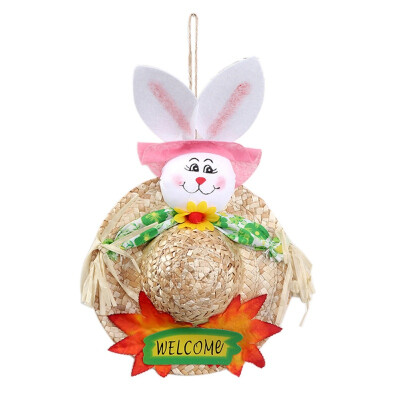 

Easter Scarecrow Wreath Handcraft Home Decoration Christmas Garland Pendent Ornaments Festival Party Hangings Door Hangers