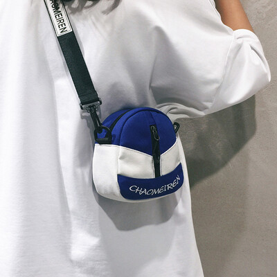 

Net red texture small bag female bag new 2019 summer ocean canvas bag female mini wild shoulder Messenger bag