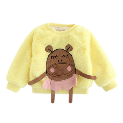 

kids Baby Boys Girls Cotton Long Sleeve Cartoon Pullover Clothing Children Tops Clothes