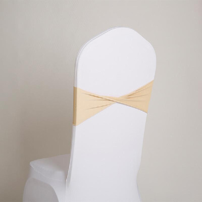 

Chair Sashes Bows Elastic Spandex Chair Sash Covers Bands for Wedding Banquet