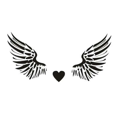 

Heart Wing Wall Art Sticker Removable PVC Wall Tattoo Decals Living Room Wallpaper