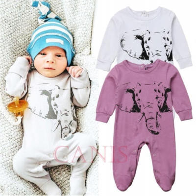 

Unisex Toddler Baby Girls Boys Long Sleeve Elephant Footed Romper Jumpsuit Infant Baby Bodysuit Clothes