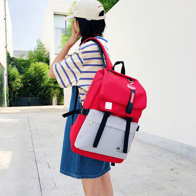 

Lovers middle school students schoolbags girls Korean version of high school shoulder bags elementary school students simple