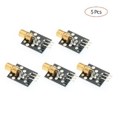 

10pcs Laser Head Sensor Module 5V Laser Tube Laser Diode Laser Dot Diode Copper Head Sensor Module KY-008 Laser Module for Arduino