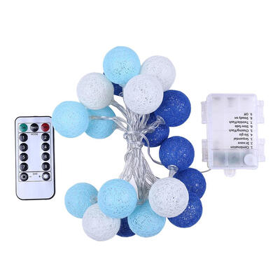 

20LED Cotton Balls Garland String Lights Fairy Lamp Holiday Bedroom Decor