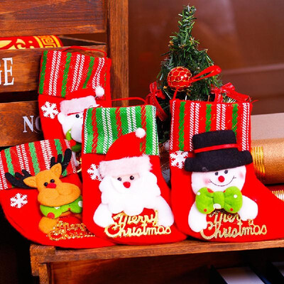 

Christmas New Style Creative Doll Christmas Socks Santa Claus Snowman Elk Bear Gift Bag Christmas Tree Pendant Christmas Decora