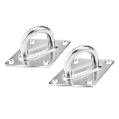 

UpperX 304 Stainless Steel Pad Eye 12mm Ring Sail Shade Plate Marine Boat Rigging 2 Pack