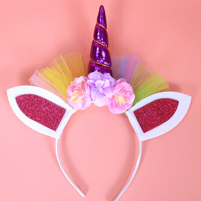 

Decor Magical Unicorn Horn Cute Head Party Headband Fancy Dress High Quality Hot