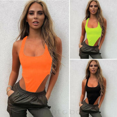 

Frauen-Dame Sleeveless Short Romper Jumpsuit Bodysuit Stretch Trikot Top Bluse