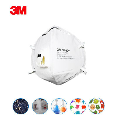 

3M 9002V Dustproof Masks Activated Carbon Dust Mask with Valve for Exhaust Gas Pollen Allergy PM25 Mouth Mask for Running Cycling