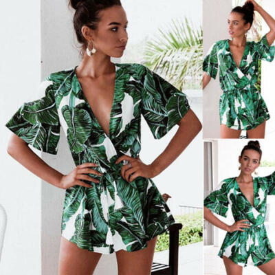 

USA Women Clubwear Summer Playsuit Bodycon Party Jumpsuit Romper Trousers Shorts