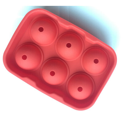 

6 Hole Silicone Ice Cube Ball Drinking Wine Tray Brick Round Maker Mold Sphere Mould Bar Ice Hockey Maker