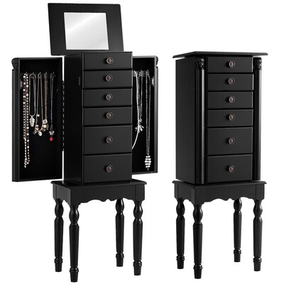 

Armoire Storage Box Chest Standing Jewelry Cabinet