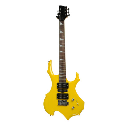 

Ktaxon Flame Type Electric Guitar Gigbag Strap Cord Pick Tremolo Bar Yellow Color Musical Instruments