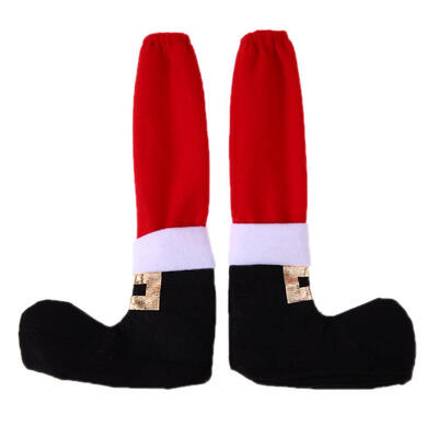 

2pcs Christmas Chair Leg Chair Foot Covers Party Christmas Table Decor