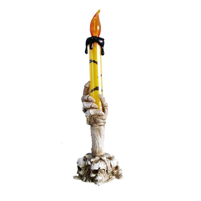 

Ghost Hand Candle Lamp For Halloween Decoration With Horror Electric Candle With No Flame Theme Parties Props
