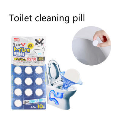 

〖Follure〗10 Pcs Automatic Bleach Toilet Bowl Tank Cleaner Blue Tablets Flush Cleaner