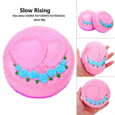 

Siaonvr Squishies Rose Heart Cake Super Slow Rising Scented Relieve Stress Toy