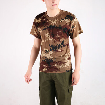 

Men Women Camouflage Short Sleeve O-Neck Tops T-Shirts Sports Outdoor Tee Shirts