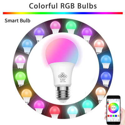 

〖Follure〗LED Bluetooth Dimmable RGB Smart Light E27 Bulb Wireless APP Remote Control Lamp