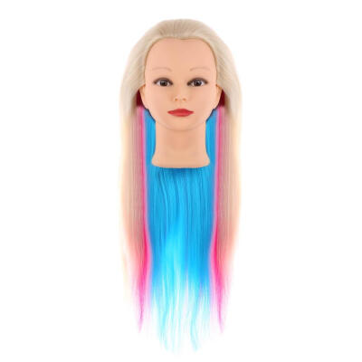 

Professional Silicone Hairdressing Training Practice Long Wig Head Model